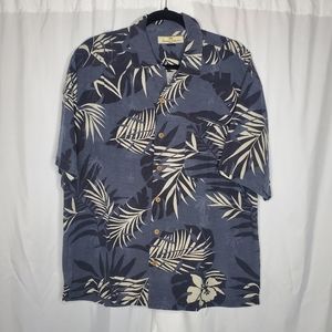 ♤ Tommy Bahama Silk Tropical Button Up Short Sleeve Shirt Size Medum